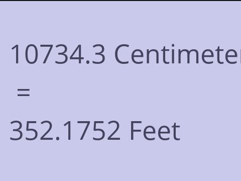 10734.3 CM TO FEET
