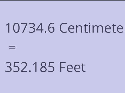 10734.6 CM TO FEET