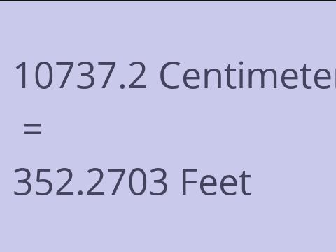 10737.2 CM TO FEET