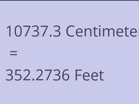 10737.3 CM TO FEET