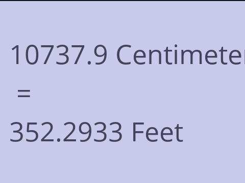 10737.9 CM TO FEET