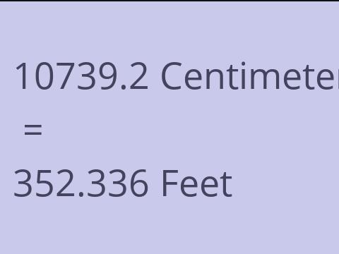 10739.2 CM TO FEET