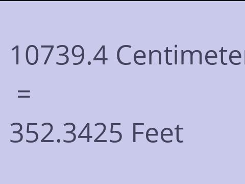 10739.4 CM TO FEET