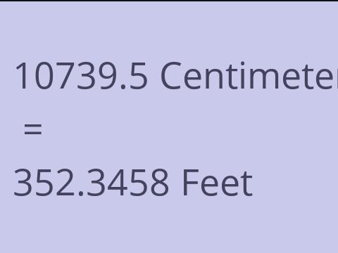10739.5 CM TO FEET