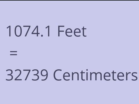 1074.1 FEET TO CM