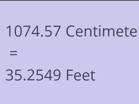 1074.57 CM TO FEET