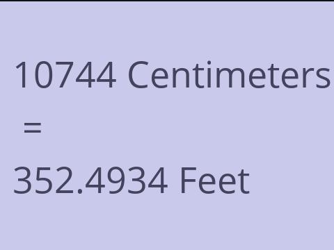 10744 CM TO FEET