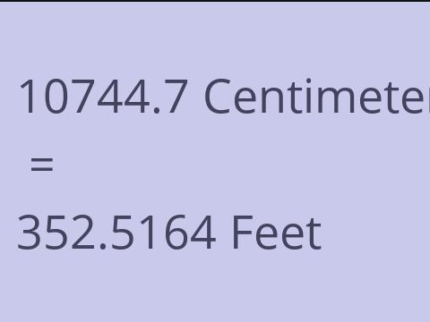 10744.7 CM TO FEET