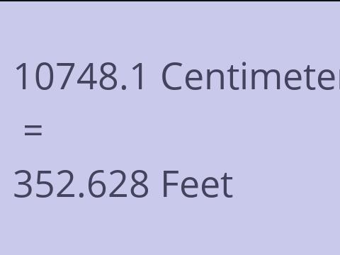 10748.1 CM TO FEET