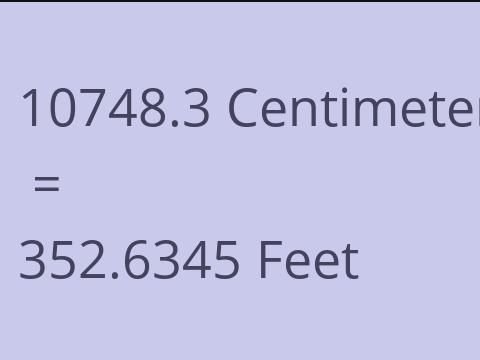 10748.3 CM TO FEET
