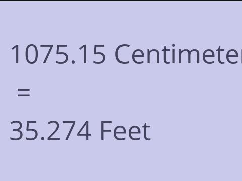 1075.15 CM TO FEET