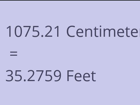 1075.21 CM TO FEET