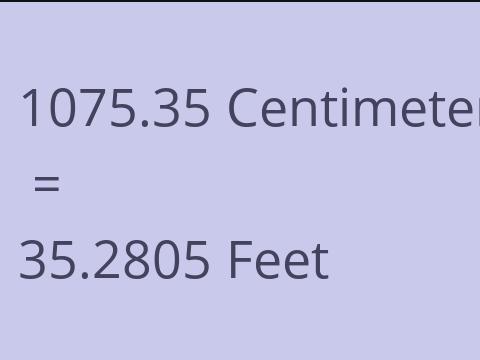 1075.35 CM TO FEET