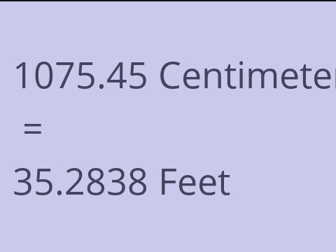 1075.45 CM TO FEET