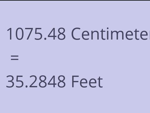 1075.48 CM TO FEET