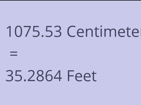 1075.53 CM TO FEET