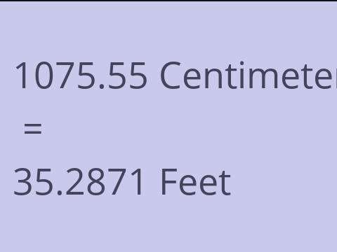 1075.55 CM TO FEET