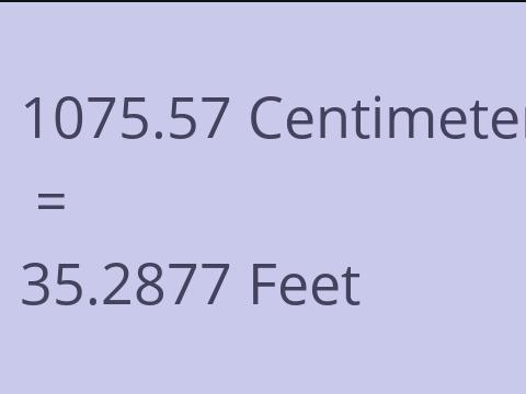 1075.57 CM TO FEET