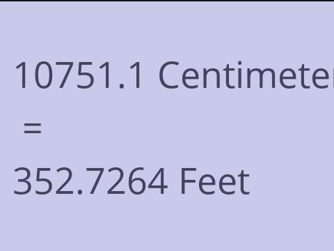 10751.1 CM TO FEET