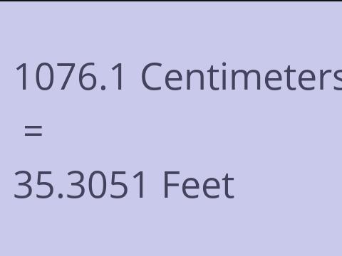 1076.1 CM TO FEET