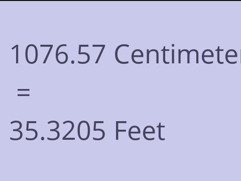 1076.57 CM TO FEET