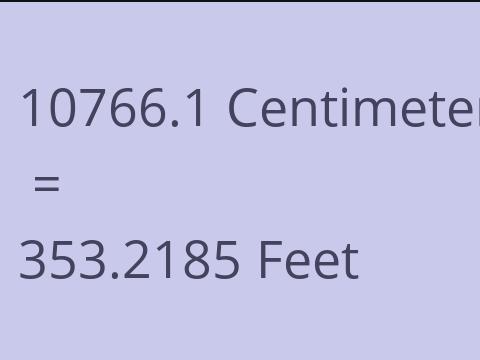 10766.1 CM TO FEET