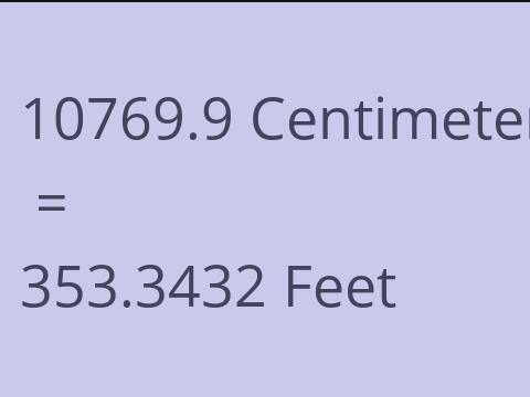 10769.9 CM TO FEET