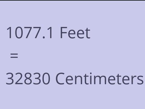 1077.1 FEET TO CM