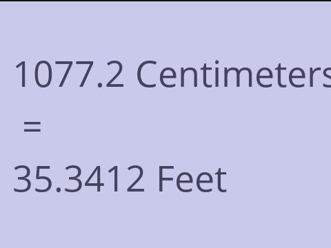 1077.2 CM TO FEET