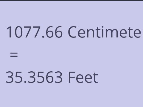 1077.66 CM TO FEET