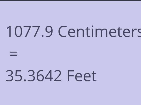 1077.9 CM TO FEET