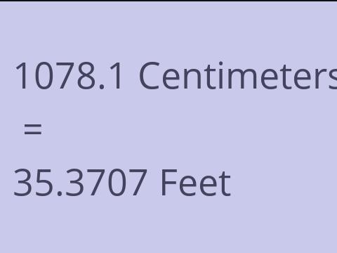 1078.1 CM TO FEET