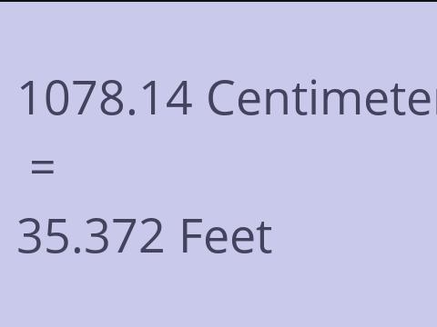 1078.14 CM TO FEET