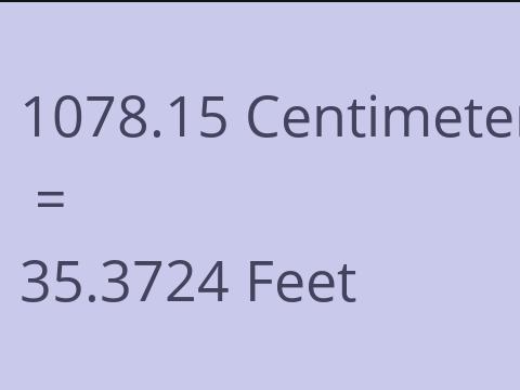 1078.15 CM TO FEET