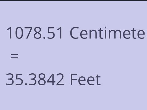 1078.51 CM TO FEET