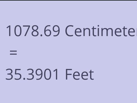 1078.69 CM TO FEET