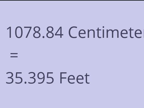 1078.84 CM TO FEET