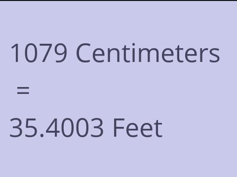 1079 CM TO FEET