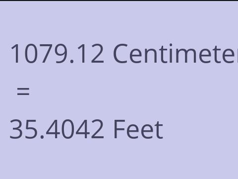 1079.12 CM TO FEET