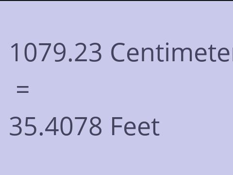 1079.23 CM TO FEET