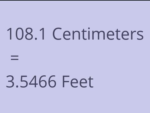 108.1 CM TO FEET