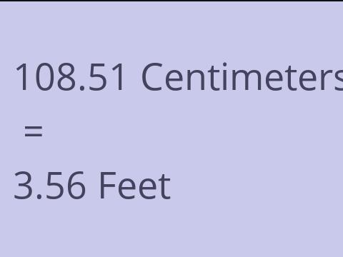 108.51 CM TO FEET