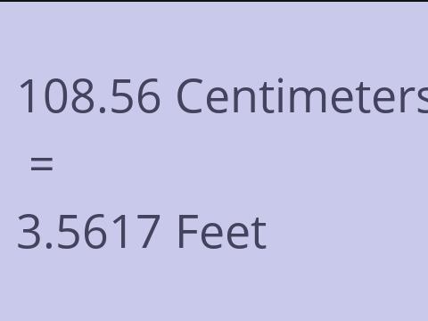 108.56 CM TO FEET