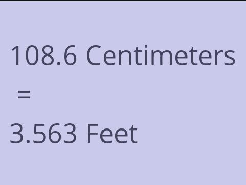 108.6 CM TO FEET