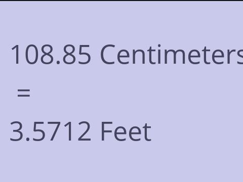 108.85 CM TO FEET