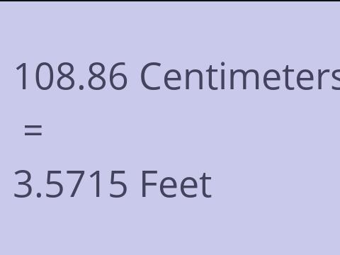 108.86 CM TO FEET