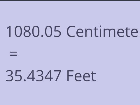 1080.05 CM TO FEET