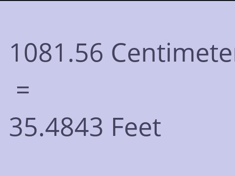 1081.56 CM TO FEET