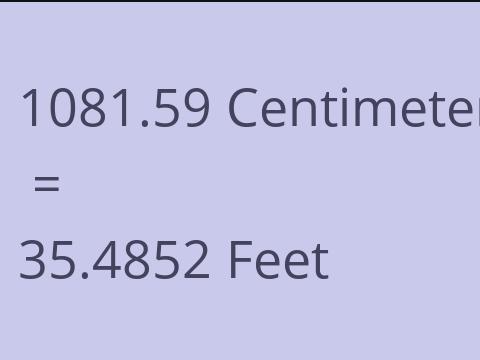 1081.59 CM TO FEET