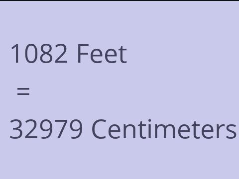 1082 FEET TO CM